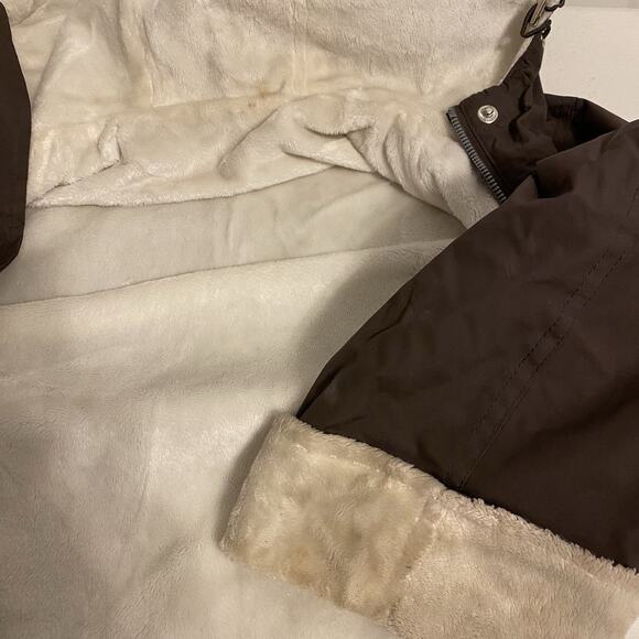 Free Country Coat Jacket Women M Windbreaker Hoodie Faux Fur Lined Outdoor VTG - Picture 14 of 15